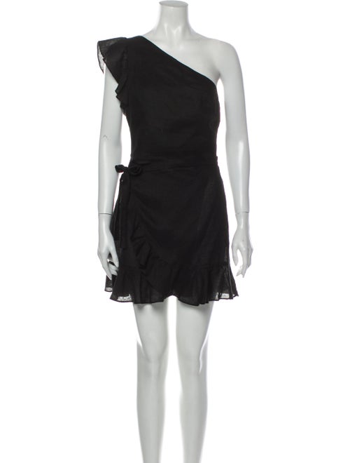 Reformation Linen Mini Dress Black