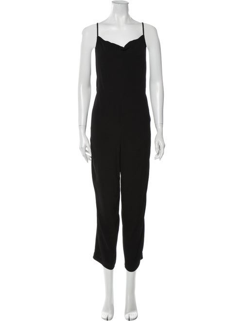 Reformation V-Neck Jumpsuit Black