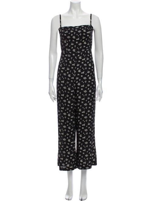 Reformation Floral Print Square Neckline Jumpsuit