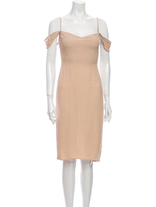 Reformation Off-The-Shoulder Knee-Length Dress