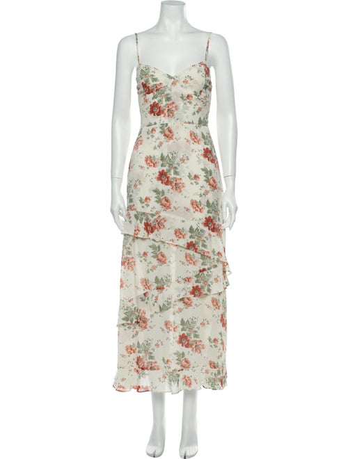 Reformation Floral Print Long Dress
