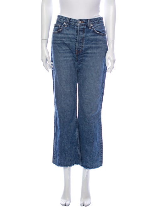 Reformation Mid-Rise Wide Leg Jeans Blue