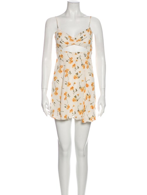 Reformation Floral Print Mini Dress