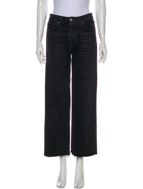 Reformation High-Rise Wide Leg Jeans Black