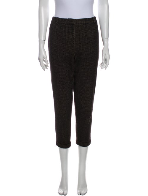 Reformation Printed Straight Leg Pants Black