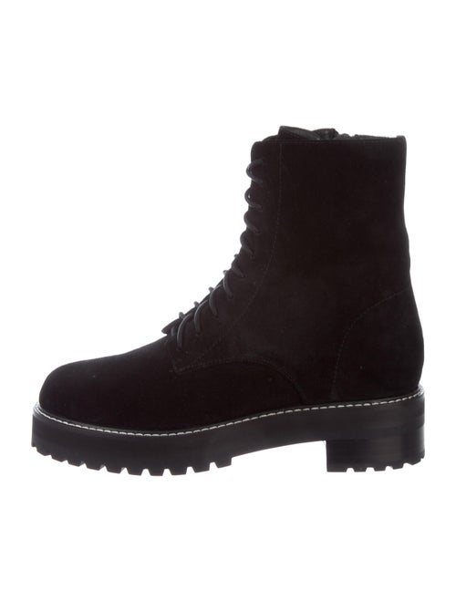 Reformation Suede Combat Boots Black
