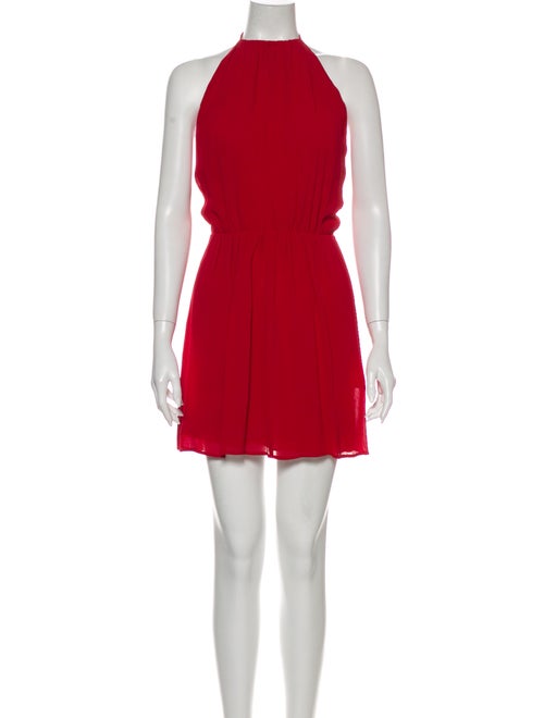 Reformation Halterneck Mini Dress Red