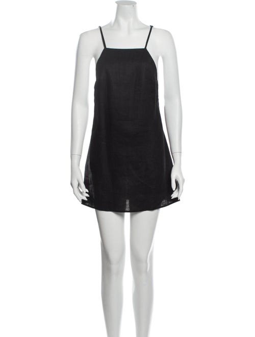 Reformation Linen Mini Dress Black