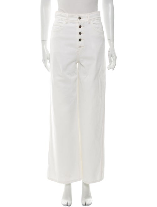 Reformation High-Rise Wide Leg Jeans White