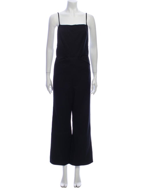 Reformation Square Neckline Jumpsuit Black