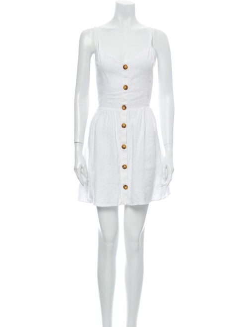 Reformation Linen Mini Dress White