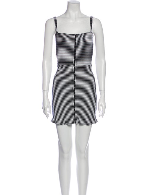 Reformation Striped Mini Dress Black