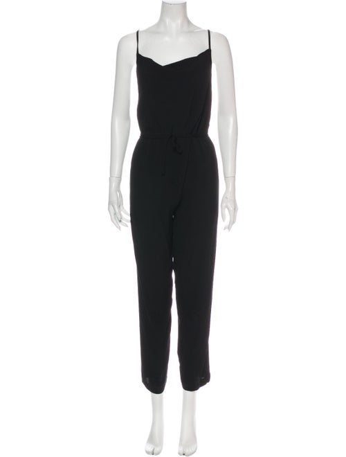 Reformation V-Neck Jumpsuit Black