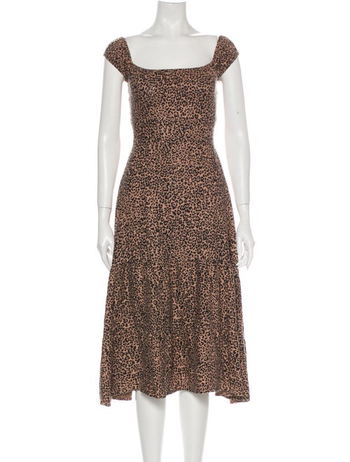 Reformation Linen Midi Length Dress