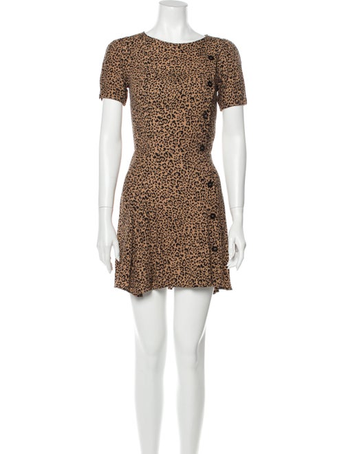 Reformation Animal Print Mini Dress