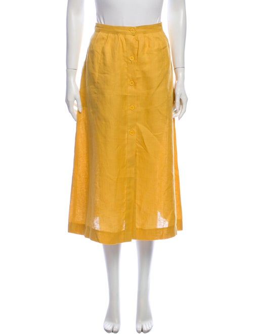 Reformation Midi Length Skirt Yellow
