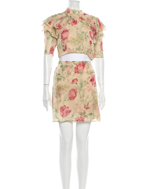 Reformation Floral Print Skirt Set