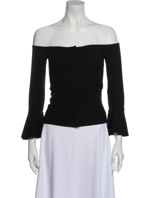 Reformation Off-The-Shoulder Sweater Black