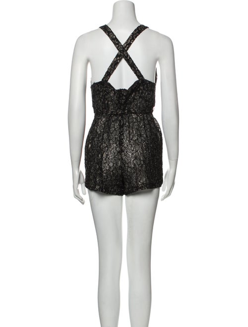 Reformation Floral Print Square Neckline Romper