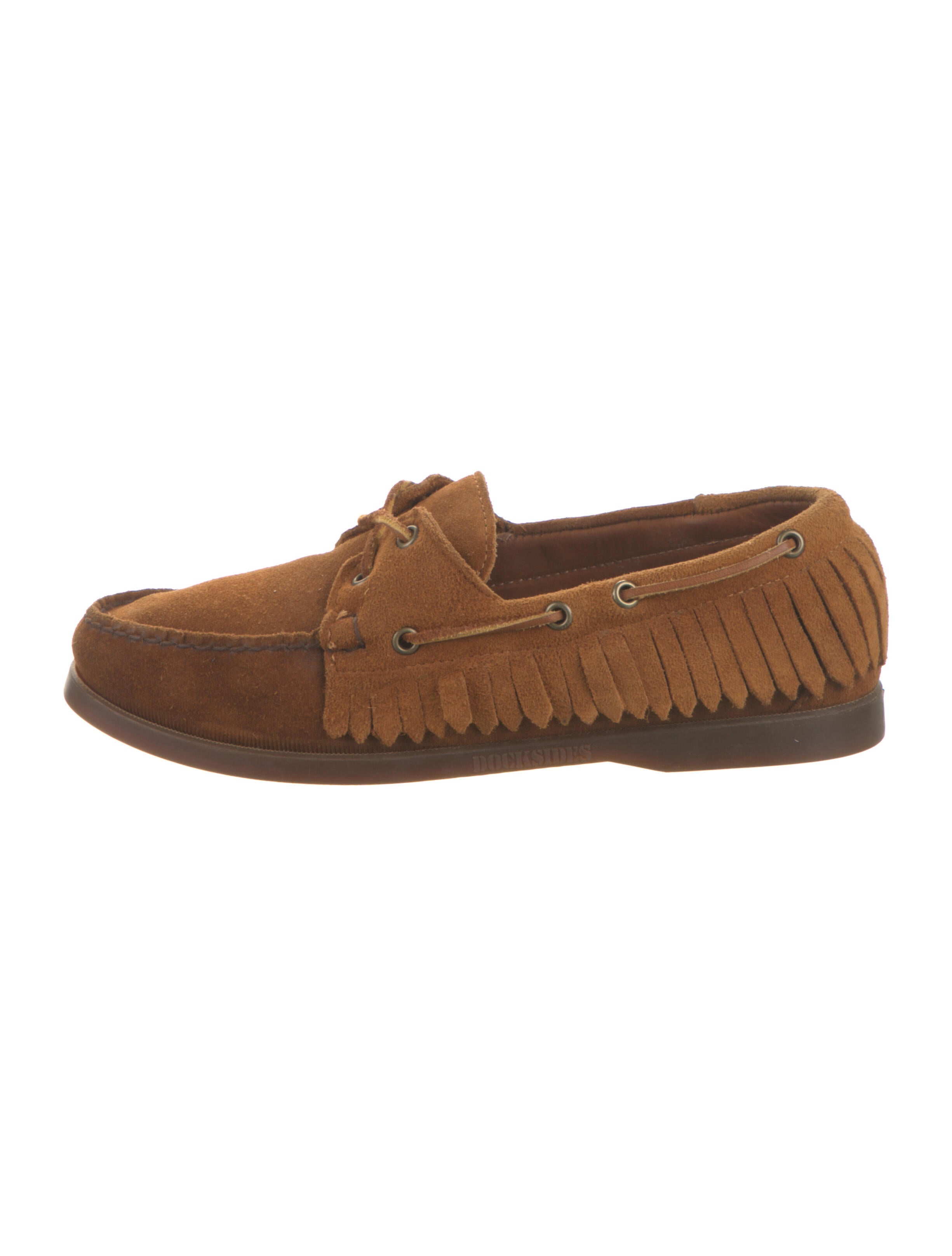 Ronnie Fieg x Sebago Brown Suede Pleated Accents Boat Shoes 8.5