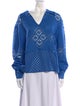 Rails Louiza French Blue Crochet Sweater