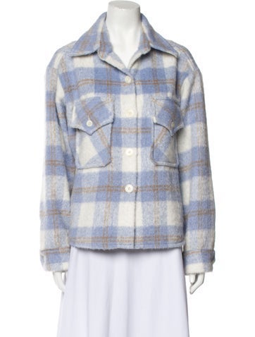 R.g. Kane Jackets Plaid Print Denim Jacket S