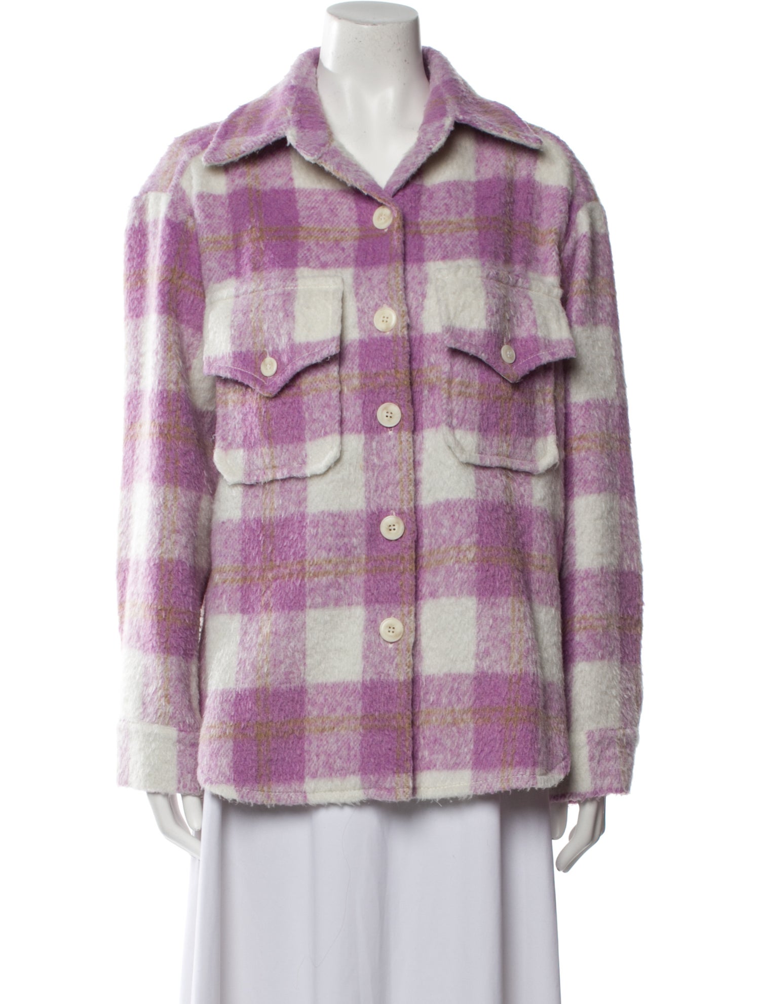 R.G. Kane Plaid Print Utility Jacket