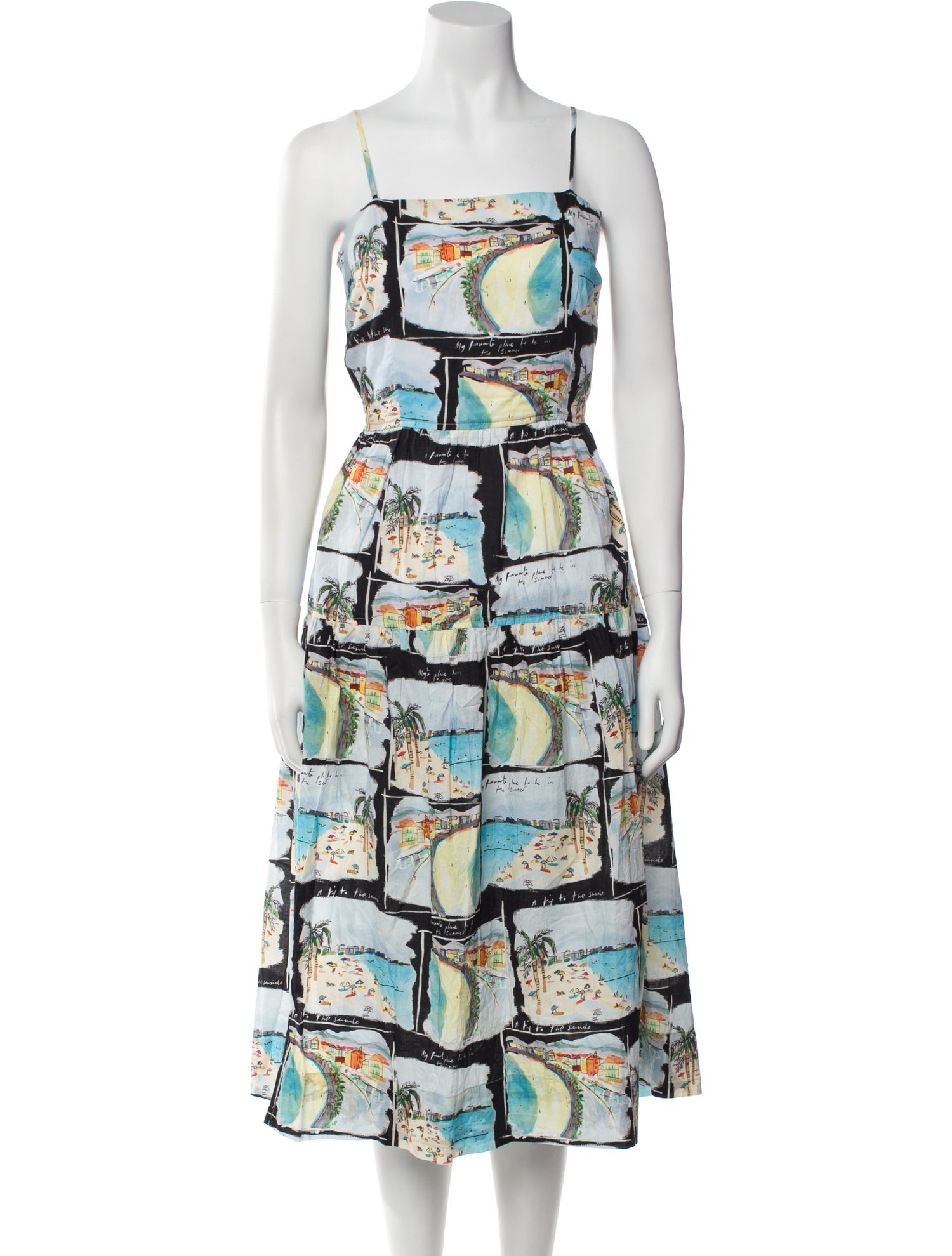 R.G. Kane Printed Midi Length Dress