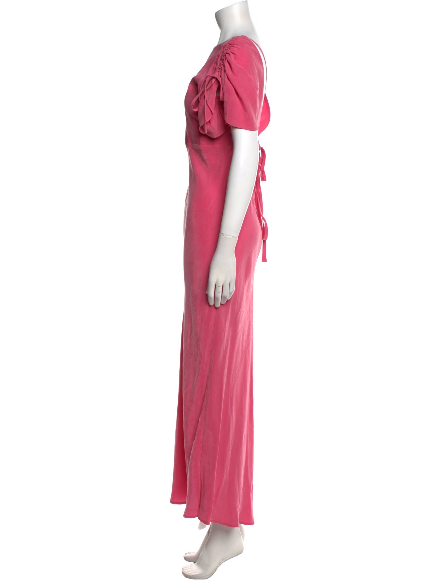 R.G. Kane Bateau Neckline Long Dress