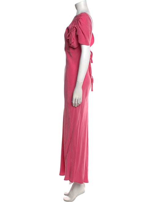 R.G. Kane Bateau Neckline Long Dress