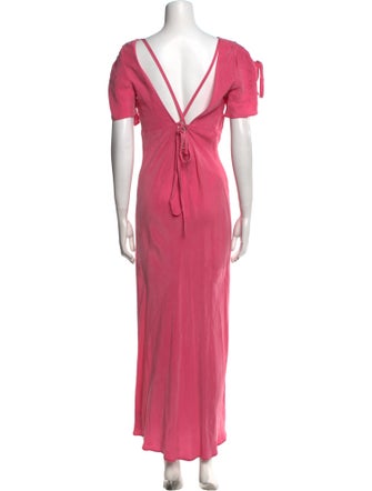 R.G. Kane Bateau Neckline Long Dress