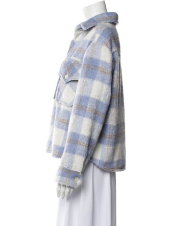 R.G. Kane Silk Plaid Print Jacket