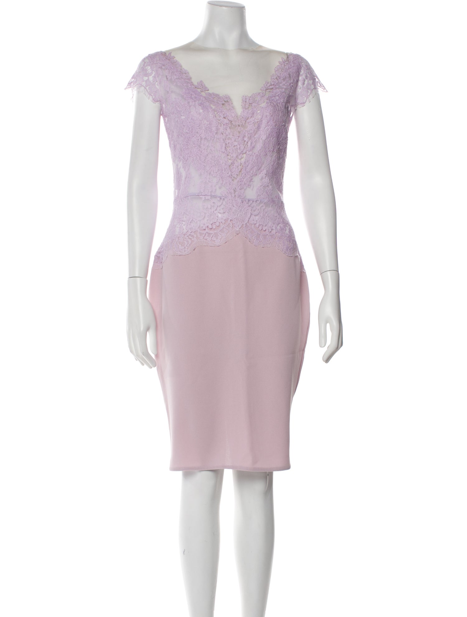 Rhea Costa V-Neck Knee-Length Dress