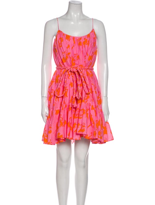 Rhode Floral Print Mini Dress Pink