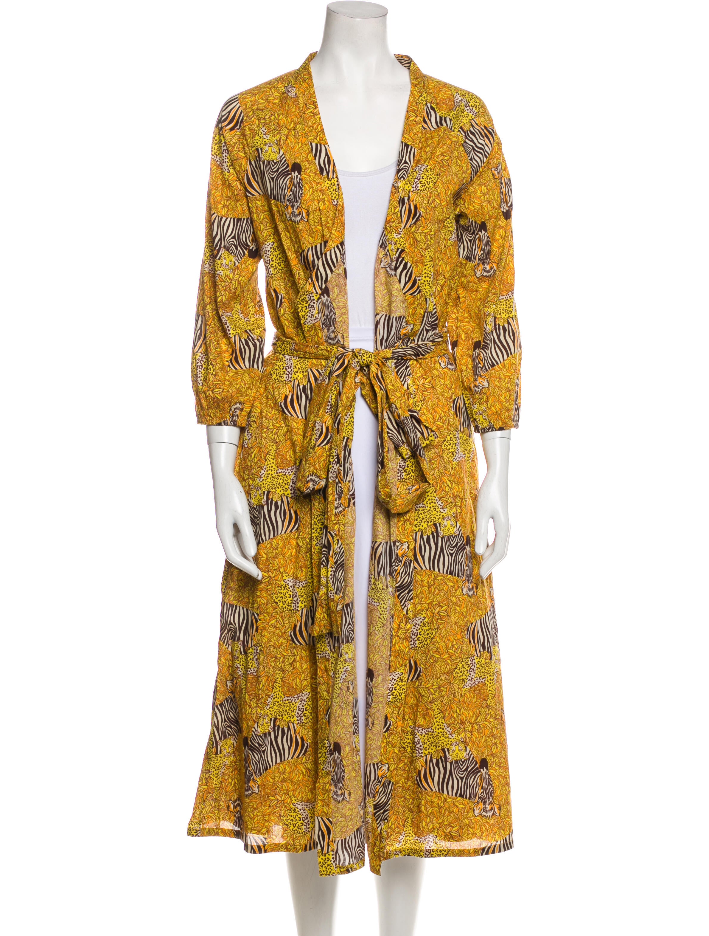 RHODE Printed Robe Yellow Loungewear, Clothing WRHOS26547 The