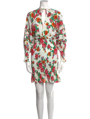 Rhode Dresses Floral Print Mini Dress XS