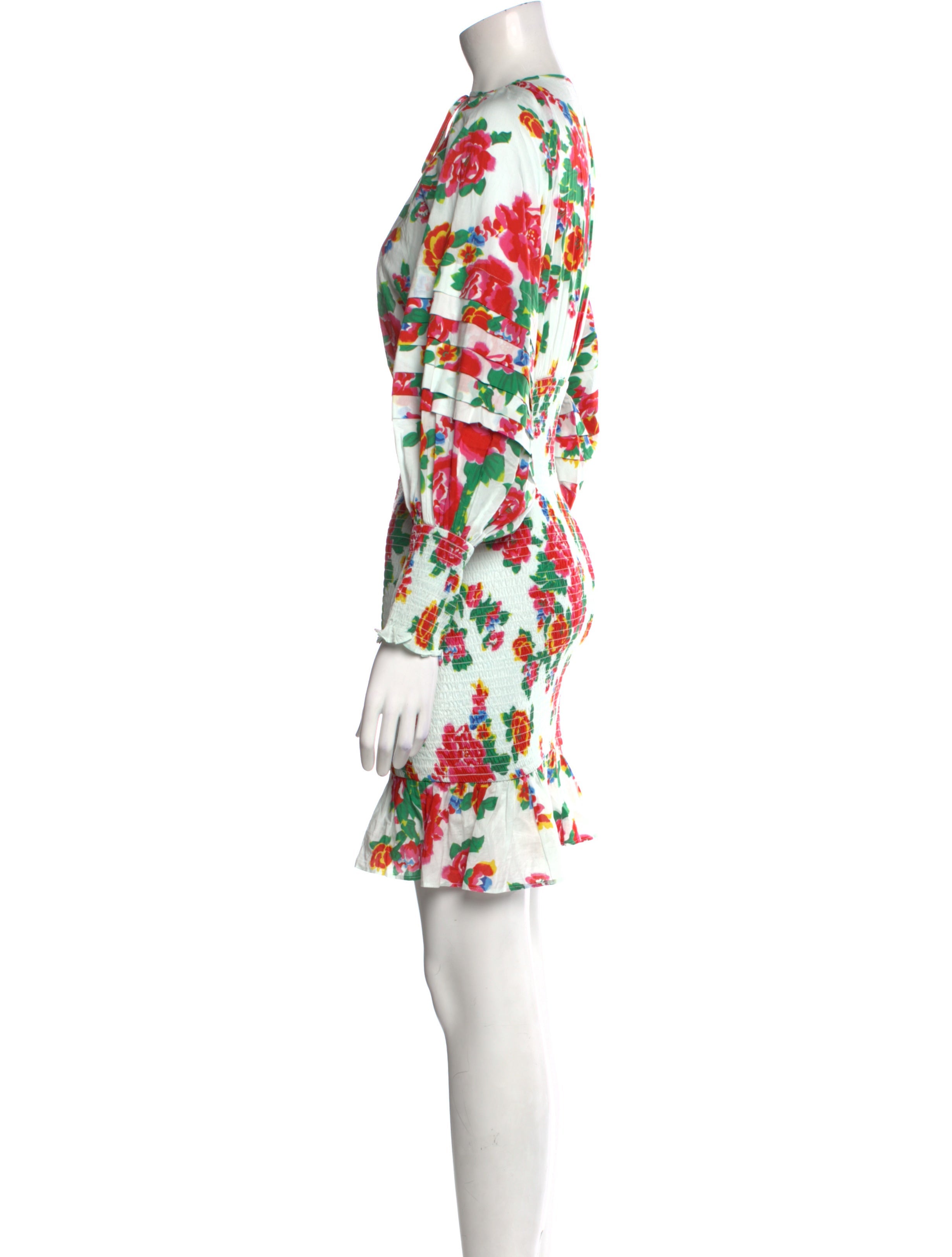 RHODE Floral Print Mini Dress