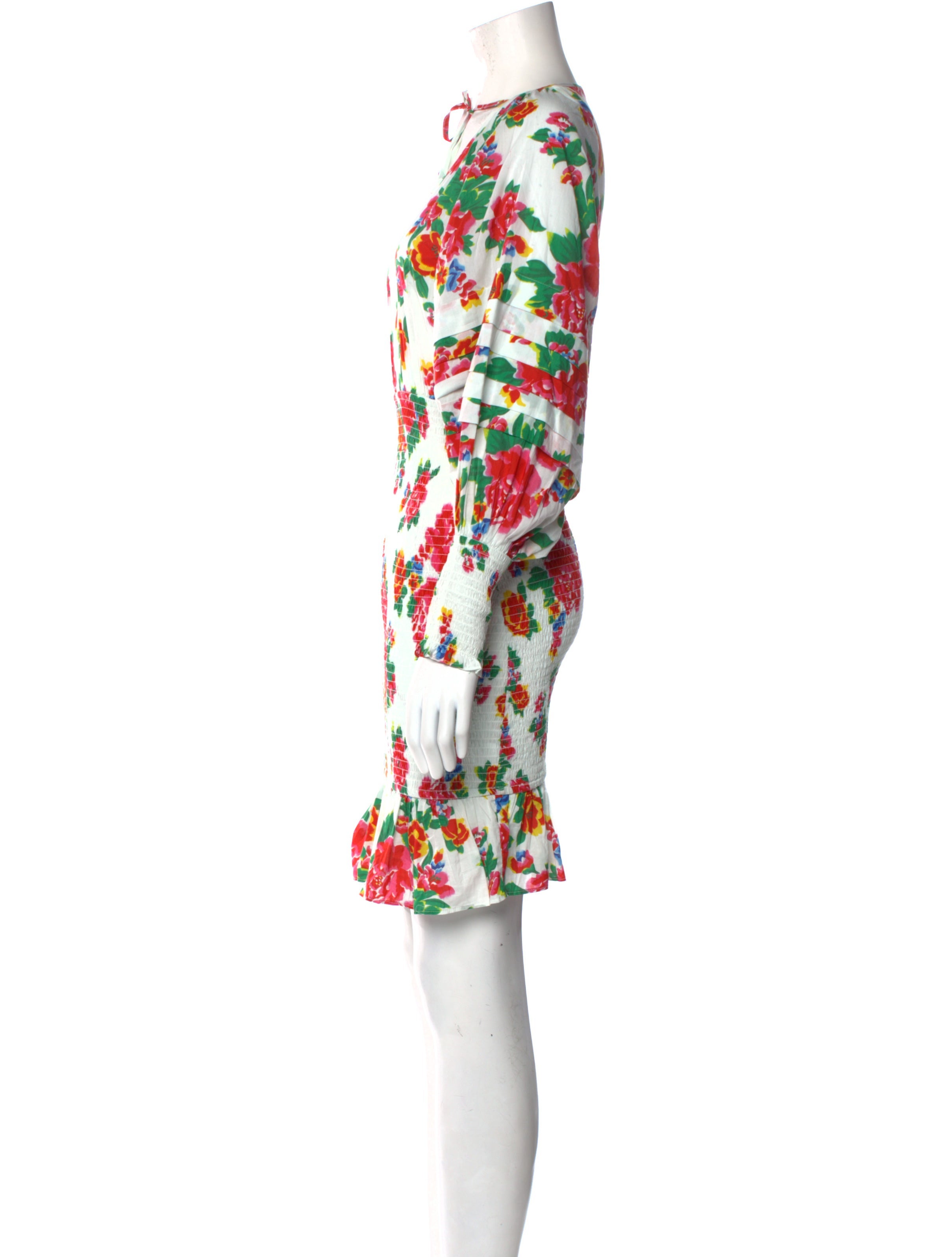 RHODE Floral Print Mini Dress