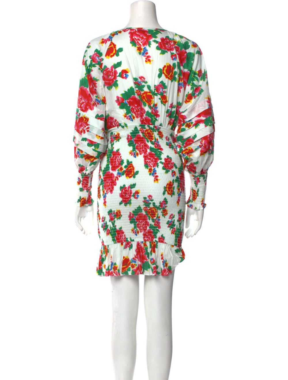RHODE Floral Print Mini Dress - White Dresses, Clothing - WRHOS30127 ...