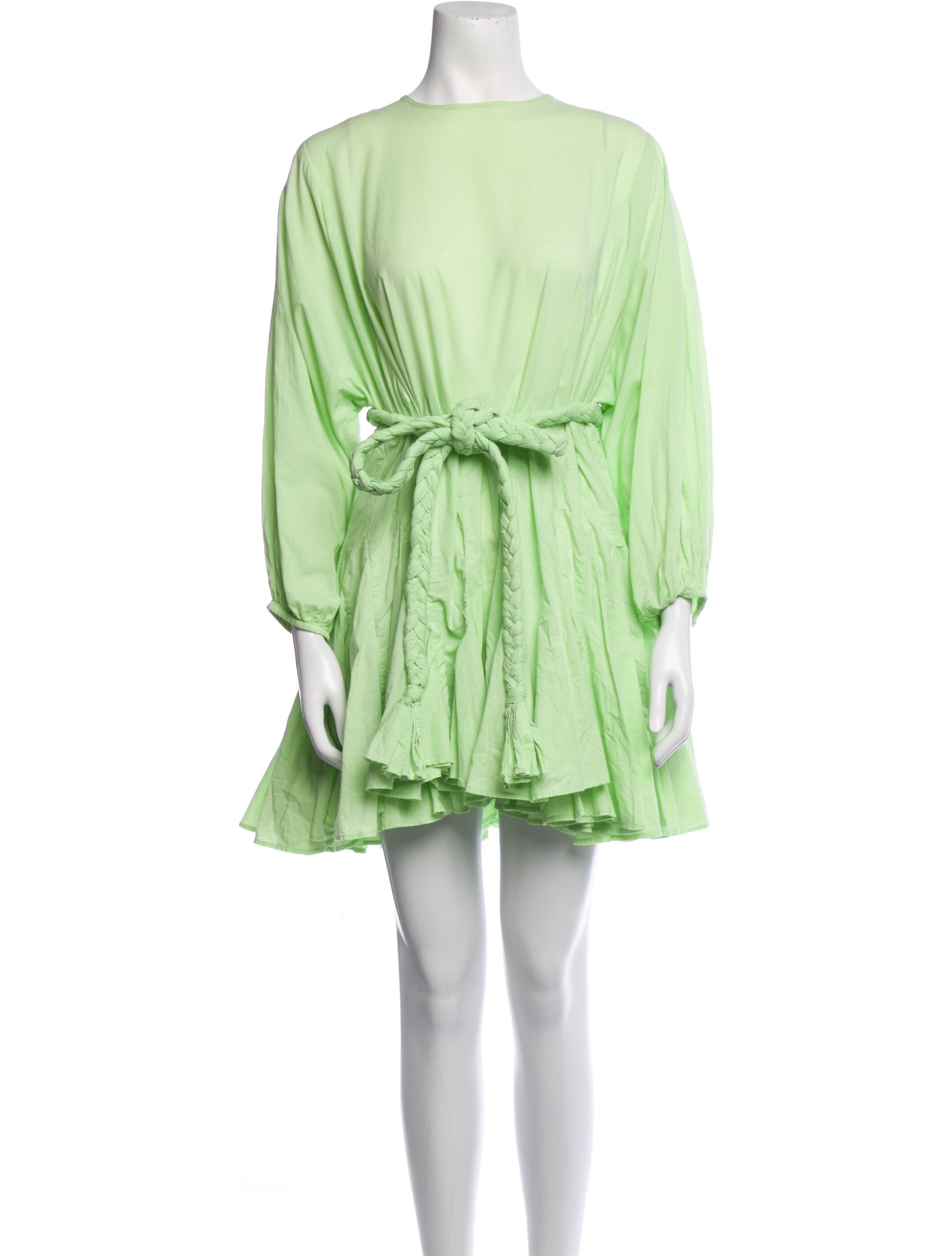 RHODE Bateau Neckline Mini Dress - Green Dresses, Clothing - WRHOS30494 |  The RealReal