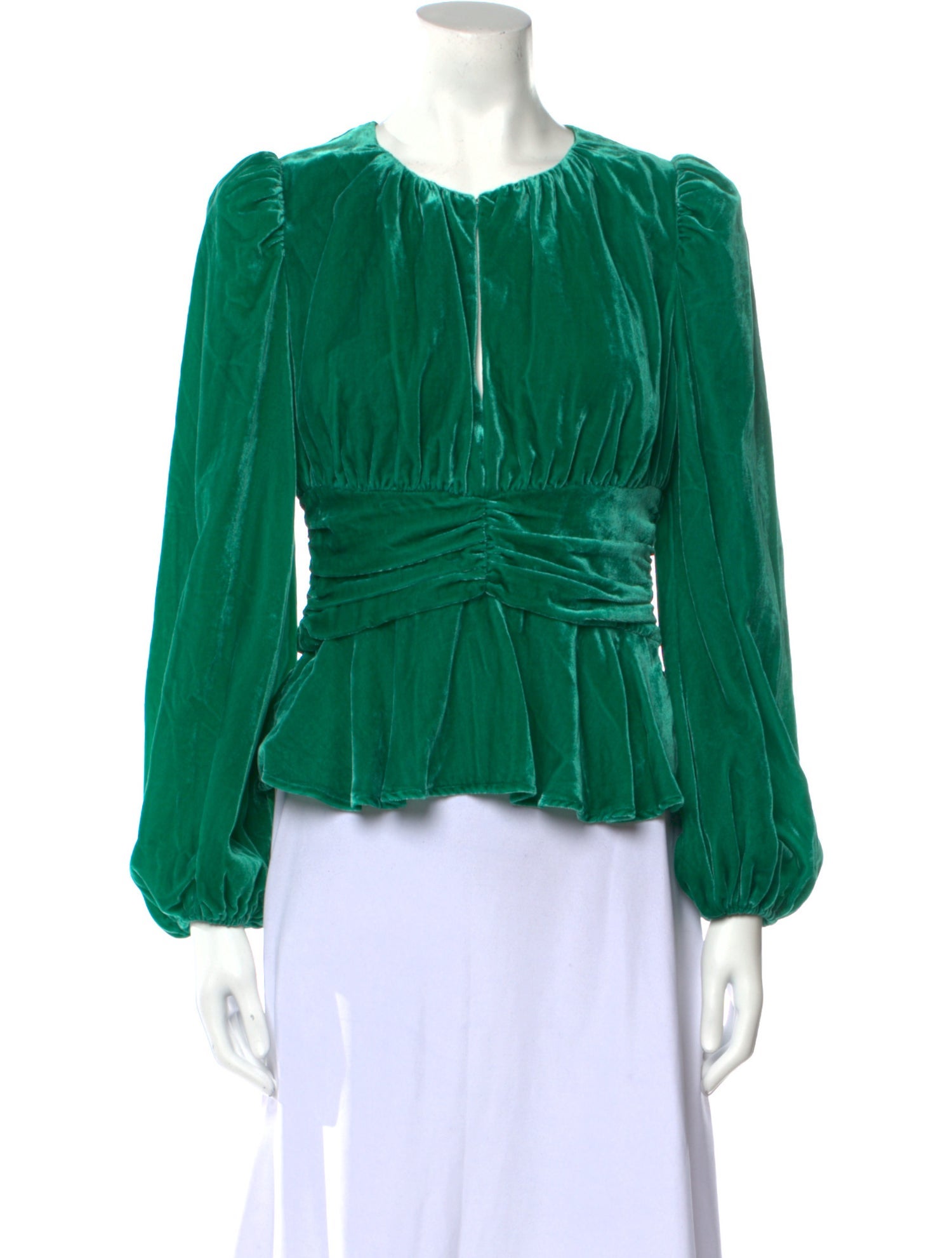 RHODE Velvet Crew Neck Blouse