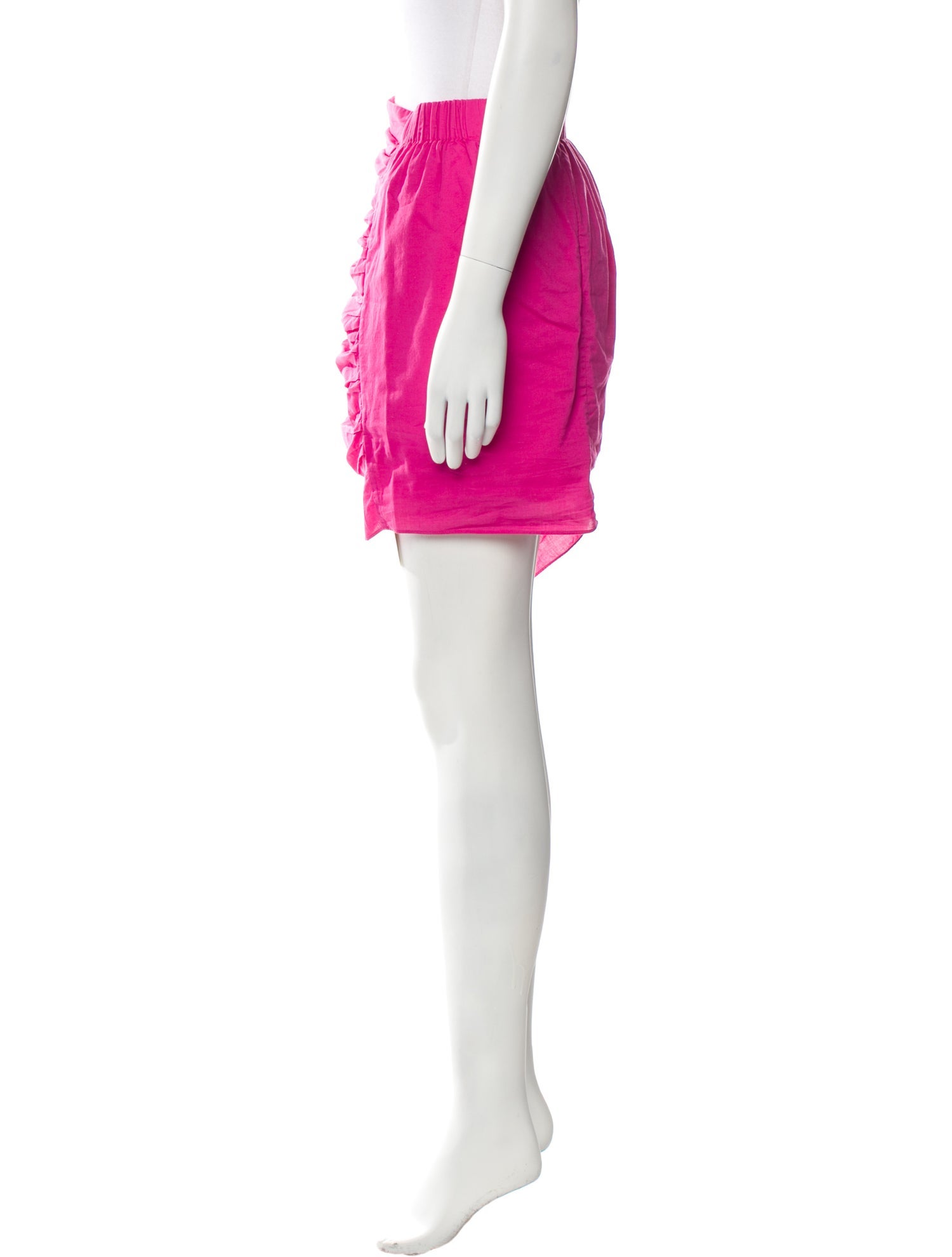 RHODE Ruffle Embellishment Mini Skirt