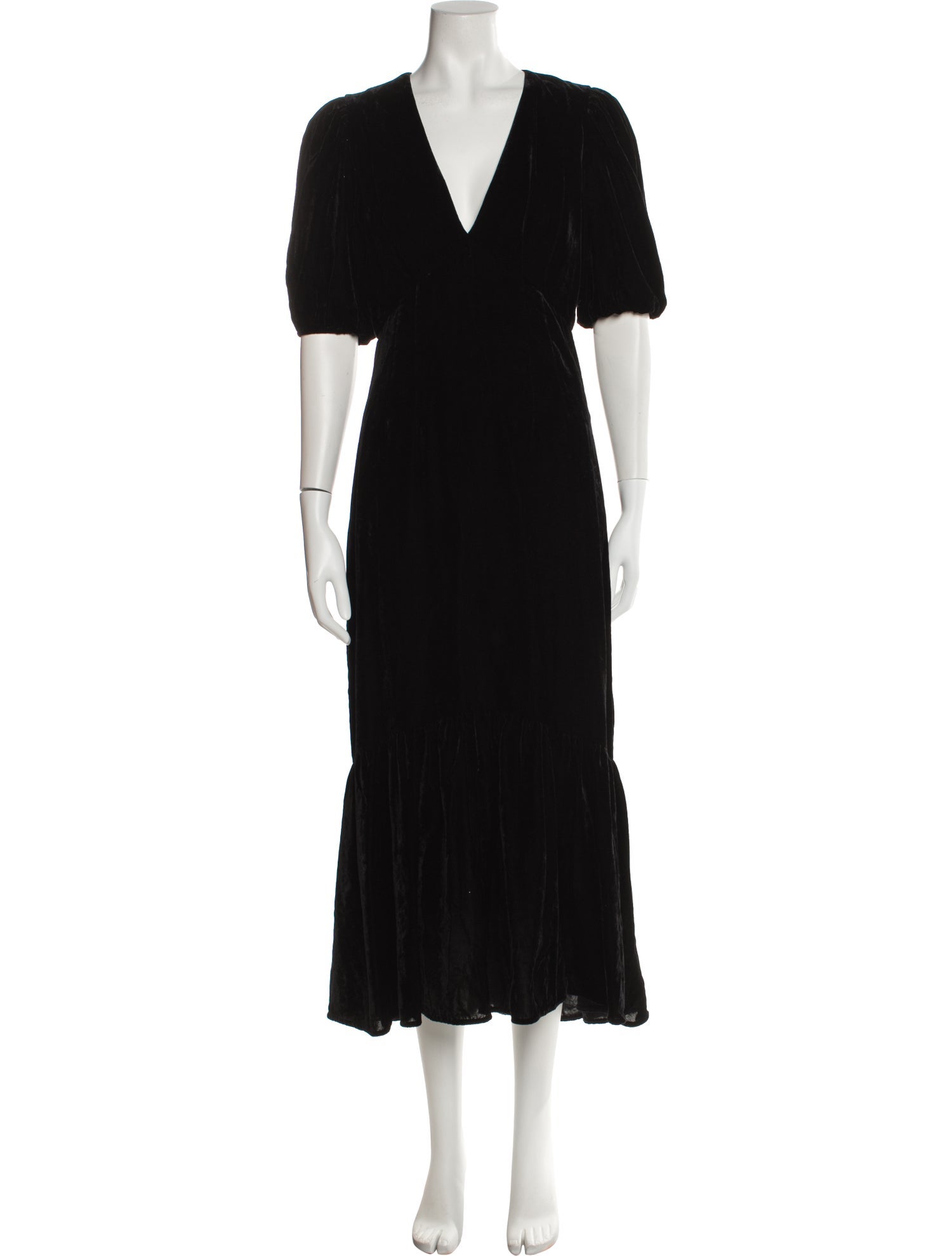 RHODE V-Neck Long Dress