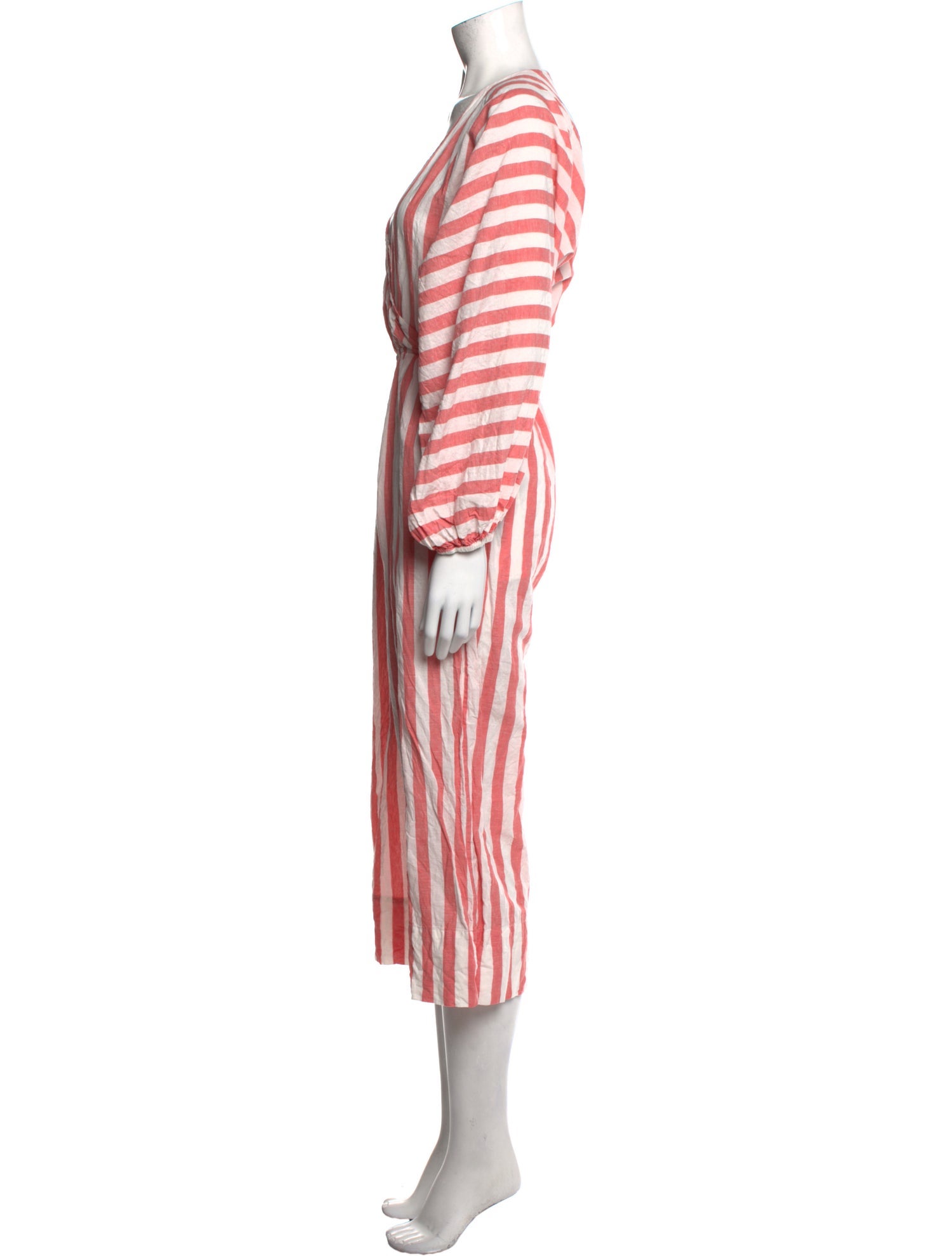 RHODE Striped V-Neck Jumpsuit