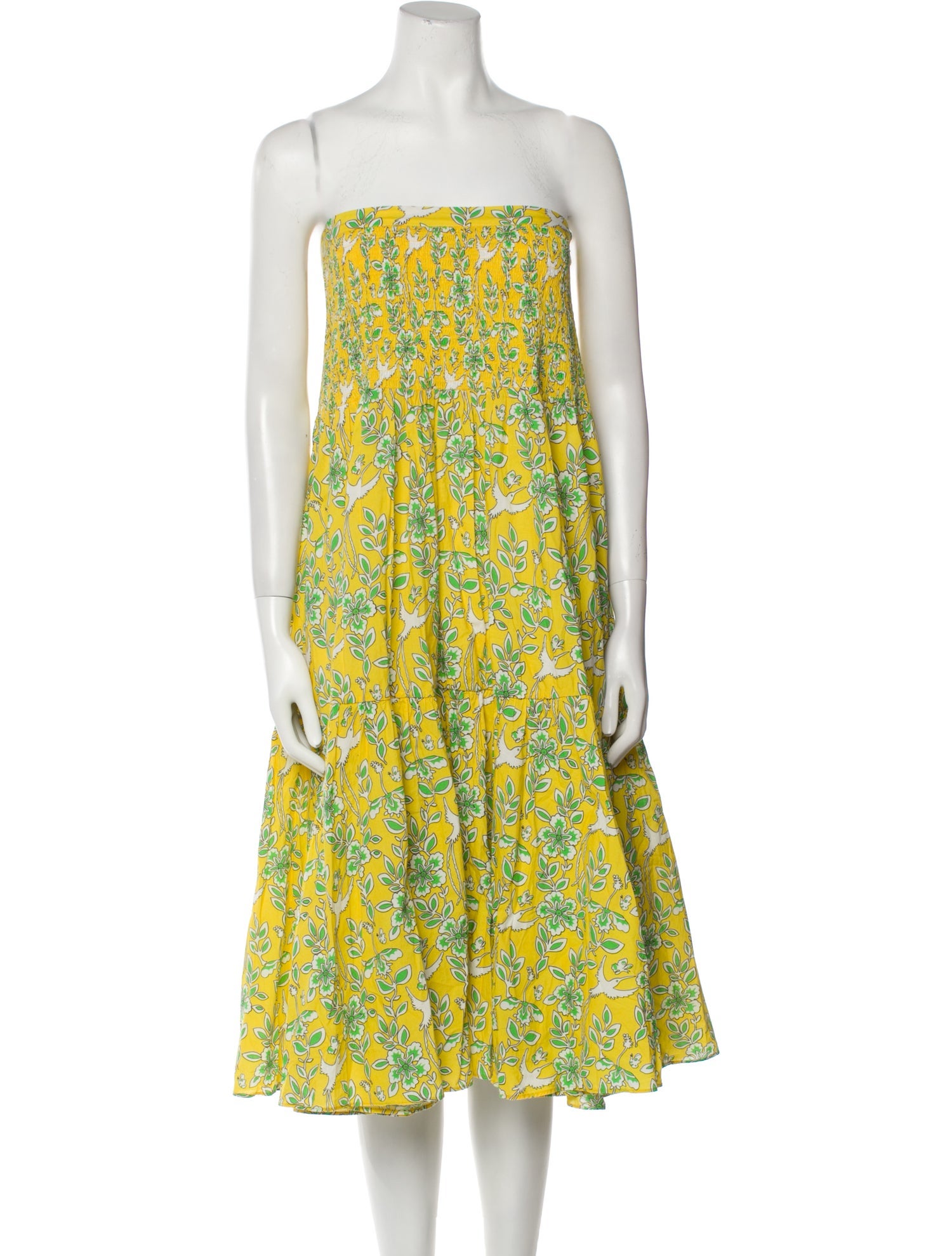 RHODE Floral Print Knee-Length Dress