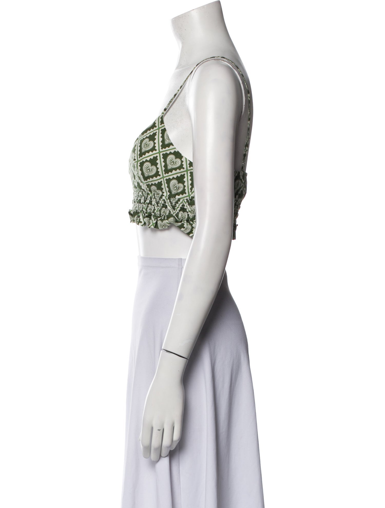 RHODE Printed V-Neck Crop Top