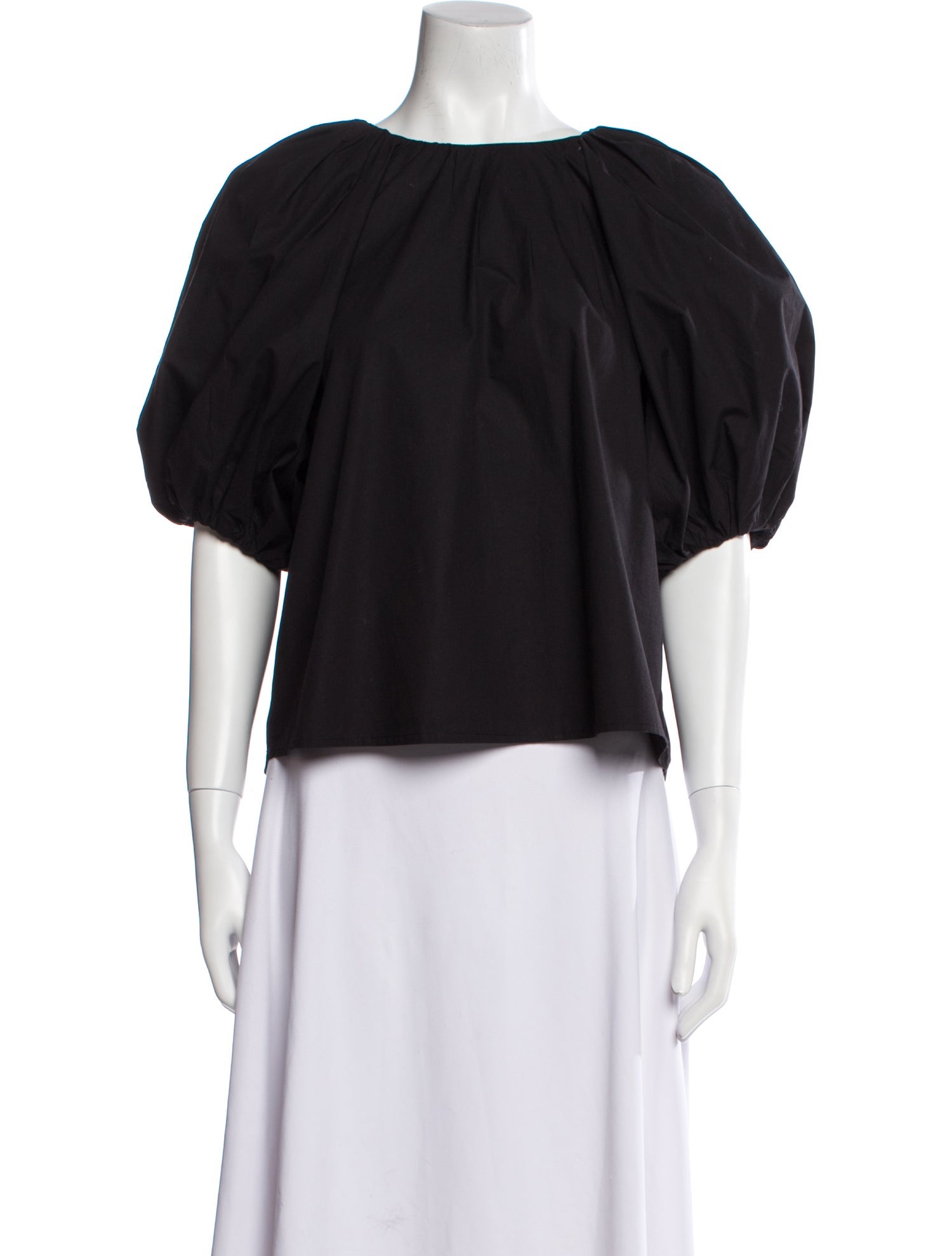 RHODE Bateau Neckline Short Sleeve Blouse