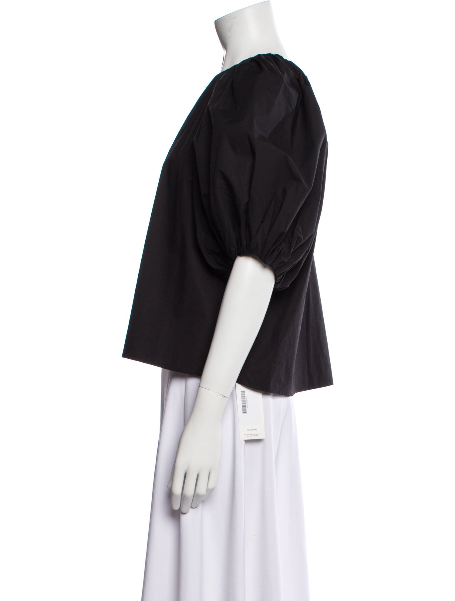 RHODE Bateau Neckline Short Sleeve Blouse