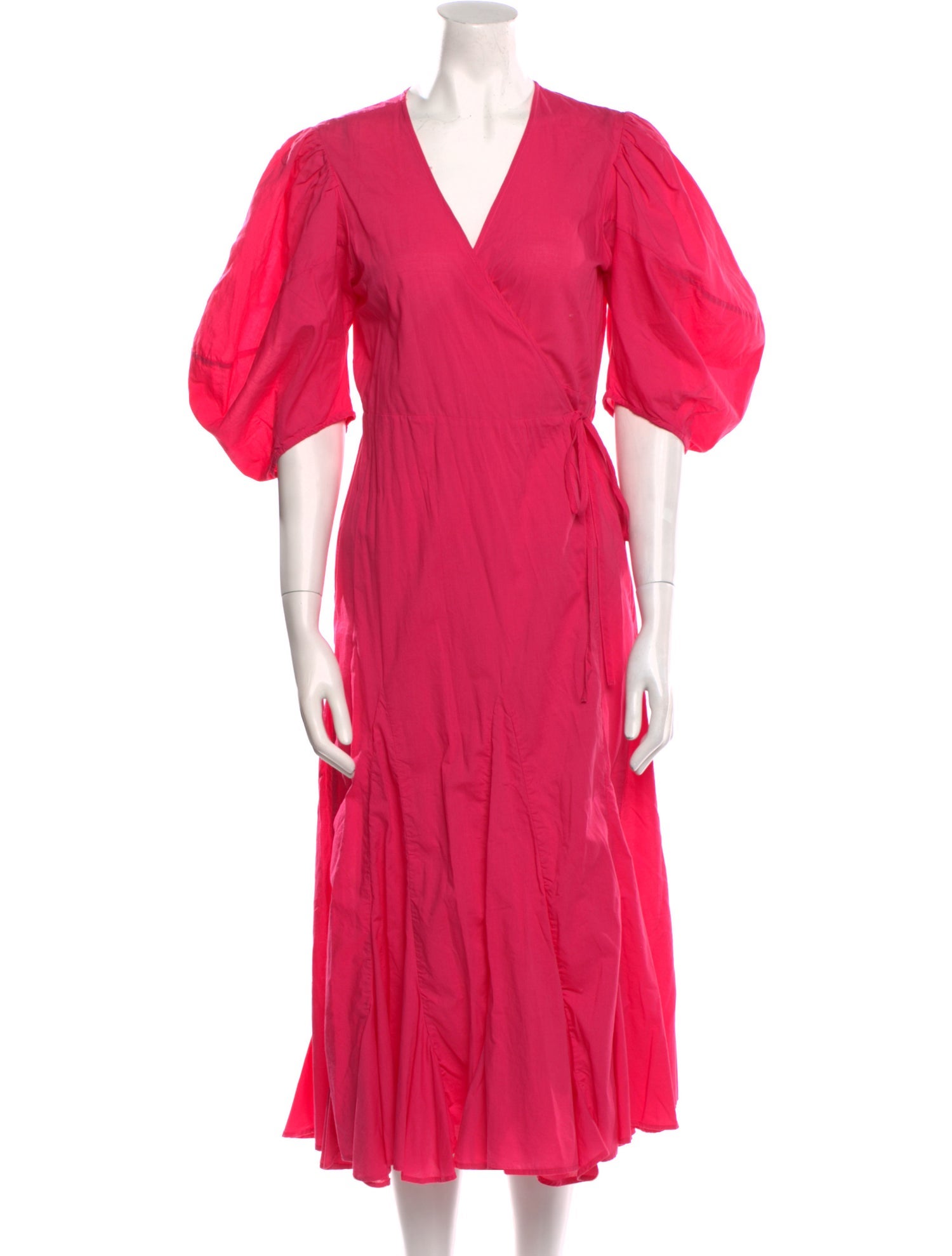 RHODE V-Neck Midi Length Dress