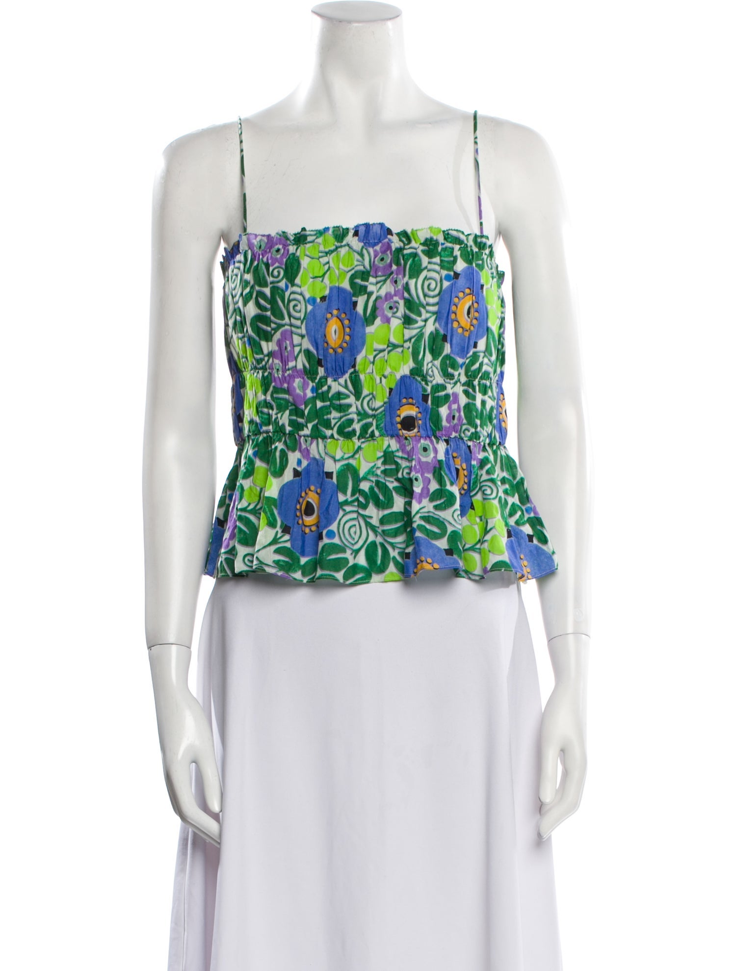 RHODE Floral Print Square Neckline Crop Top w/ Tags